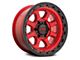 KMC Chase Candy Red with Black Lip 6-Lug Wheel; 20x9; 18mm Offset (22-24 Bronco Raptor)