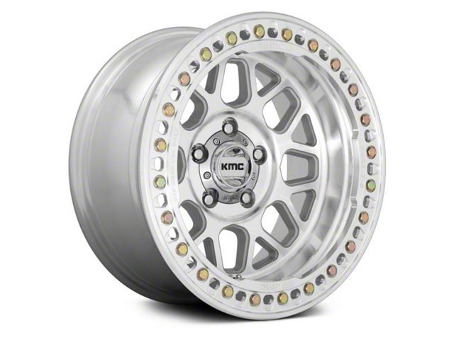 KMC Grenade Crawl Beadlock Machined 6-Lug Wheel; 18x9; 10mm Offset (21-24 Bronco, Excluding Raptor)