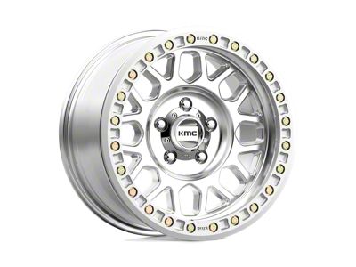 KMC Grenade Desert Beadlock Machined 6-Lug Wheel; 17x8.5; 0mm Offset (22-24 Bronco Raptor)