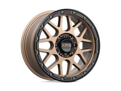 KMC Grenade Off-Road Matte Bronze with Matte Black Lip 6-Lug Wheel; 18x8.5; 35mm Offset (22-24 Bronco Raptor)