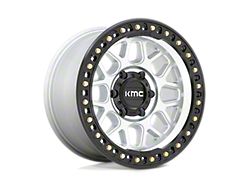 KMC GRS Machined with Satin Black Lip 6-Lug Wheel; 17x9; -12mm Offset (21-24 Bronco, Excluding Raptor)