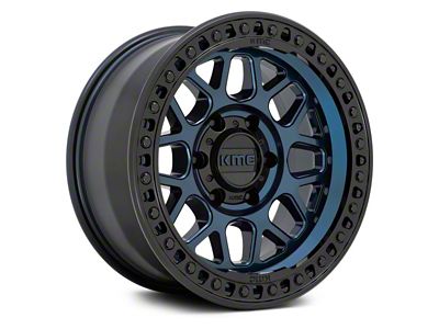 KMC GRS Midnight Blue with Gloss Black Lip 6-Lug Wheel; 20x9; 18mm Offset (22-24 Bronco Raptor)