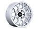 KMC Hatchet Gloss Silver with Machined Face 6-Lug Wheel; 17x8.5; -10mm Offset (21-24 Bronco, Excluding Raptor)