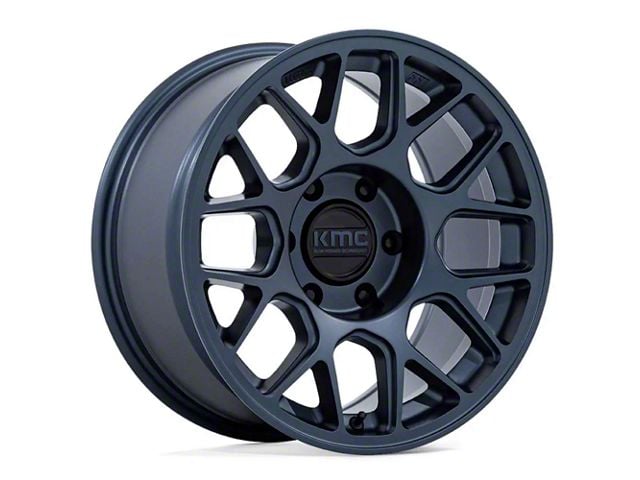 KMC Hatchet Metallic Blue 6-Lug Wheel; 17x8.5; -10mm Offset (21-24 Bronco, Excluding Raptor)