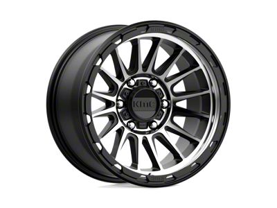 KMC Impact Satin Black Machined 6-Lug Wheel; 17x9; -12mm Offset (21-24 Bronco, Excluding Raptor)