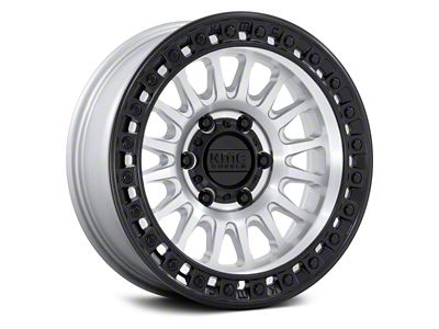 KMC IMS Machined with Matte Black Lip 6-Lug Wheel; 17x8.5; -10mm Offset (22-24 Bronco Raptor)