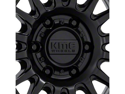 KMC IMS Matte Black with Gloss Black Lip 6-Lug Wheel; 17x8.5; -10mm Offset (22-25 Bronco Raptor)