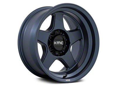 KMC Lobo Metallic Blue 6-Lug Wheel; 17x8.5; -10mm Offset (22-24 Bronco Raptor)