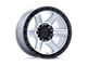 KMC Outrun Machined with Gloss Black Lip 6-Lug Wheel; 18x9; 18mm Offset (22-24 Bronco Raptor)