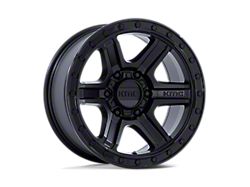 KMC Outrun Matte Black with Gloss Black Lip 6-Lug Wheel; 17x8.5; 18mm Offset (21-24 Bronco, Excluding Raptor)