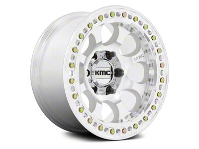 KMC Riot Beadlock Machined 6-Lug Wheel; 17x9; -12mm Offset (21-24 Bronco, Excluding Raptor)