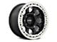 KMC Riot Beadlock Satin Black with Machined Ring 6-Lug Wheel; 17x9; -38mm Offset (21-24 Bronco, Excluding Raptor)