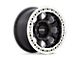 KMC Riot Beadlock Satin Black with Machined Ring 6-Lug Wheel; 17x8.5; 0mm Offset (22-24 Bronco Raptor)