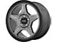 KMC Alpine Satin Gray with Black Lip 5-Lug Wheel; 17x8; 38mm Offset (21-24 Bronco Sport)