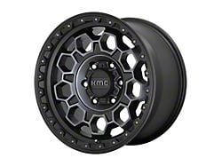 KMC Trek Satin Black with Gray Tint 5-Lug Wheel; 17x8; 38mm Offset (21-24 Bronco Sport)