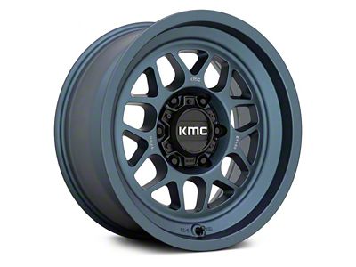 KMC Terra Metallic Blue 6-Lug Wheel; 18x8.5; -10mm Offset (21-24 Bronco, Excluding Raptor)