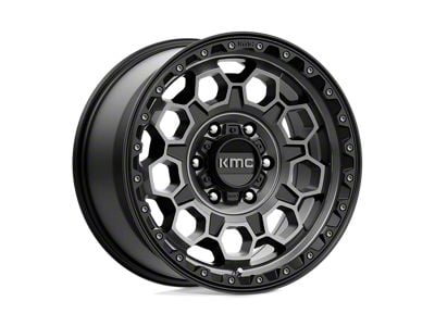 KMC Trek Satin Black with Gray Tint 6-Lug Wheel; 17x9; 18mm Offset (22-24 Bronco Raptor)