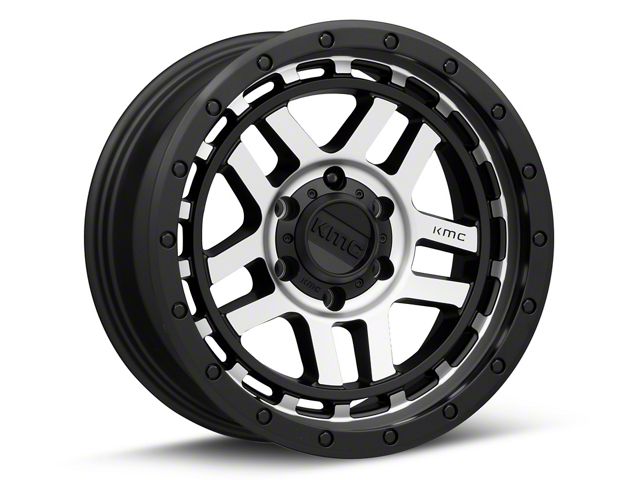 KMC Recon Satin Black Machined 6-Lug Wheel; 18x8.5; 18mm Offset (22-24 Frontier)