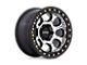 KMC Riot Beadlock Machined Face Satin Black Windows with Satin Black Ring Wheel; 17x8.5 (99-04 Jeep Grand Cherokee WJ)