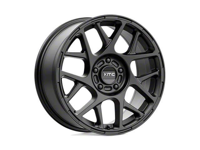 KMC Bully Satin Black Wheel; 17x8 (14-23 Jeep Cherokee KL)