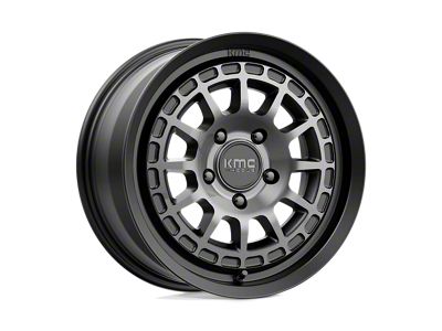 KMC Canyon Satin Black with Gray Tint Wheel; 17x8; 35mm Offset (84-01 Jeep Cherokee XJ)