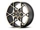 KMC Crosshair Satin Black with Machined Face and Tinted Clear Wheel; 22x9; 35mm Offset (84-01 Jeep Cherokee XJ)