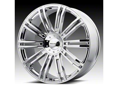 KMC D2 Chrome Wheel; 22x9.5; 35mm Offset (84-01 Jeep Cherokee XJ)