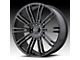 KMC D2 Gloss Black Wheel; 22x9.5; 35mm Offset (84-01 Jeep Cherokee XJ)