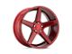 KMC District Candy Red Wheel; 20x8.5; 28mm Offset (84-01 Jeep Cherokee XJ)