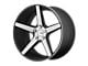 KMC District Satin Black Machined Face Wheel; 22x10.5; 28mm Offset (84-01 Jeep Cherokee XJ)