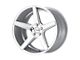 KMC District Silver Machined Wheel; 22x10.5; 28mm Offset (84-01 Jeep Cherokee XJ)