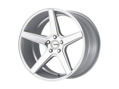 KMC District Silver Machined Wheel; 20x8.5; 28mm Offset (84-01 Jeep Cherokee XJ)