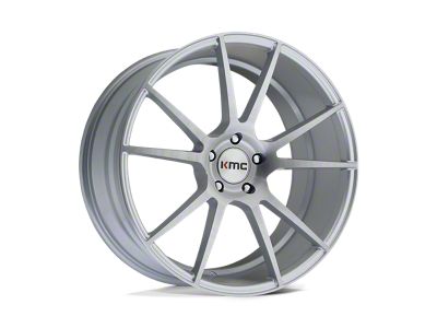 KMC Flux Brushed Silver Wheel; 20x8.5; 35mm Offset (84-01 Jeep Cherokee XJ)