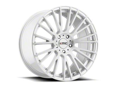 KMC Impact Brushed Silver Wheel; 20x8.5; 35mm Offset (84-01 Jeep Cherokee XJ)