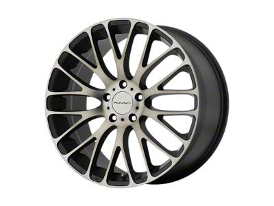 KMC Maze Satin Black with Machined Face and Tinted Clear Wheel; 20x8.5; 40mm Offset (84-01 Jeep Cherokee XJ)