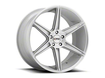 KMC Prism Brushed Silver Wheel; 20x10.5; 45mm Offset (84-01 Jeep Cherokee XJ)