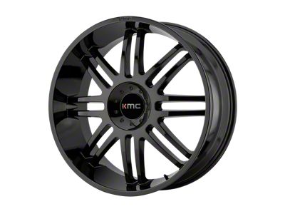 KMC Regulator Gloss Black Wheel; 22x9.5; 30mm Offset (84-01 Jeep Cherokee XJ)