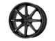 KMC Reverb Satin Black with Gloss Black Lip Wheel; 20x9; 30mm Offset (84-01 Jeep Cherokee XJ)