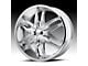 KMC Splinter Chrome Wheel; 24x9.5; 15mm Offset (84-01 Jeep Cherokee XJ)