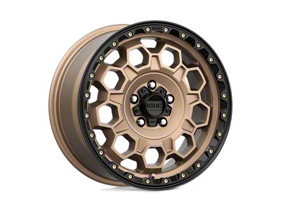 KMC Trek Matte Bronze with Black Lip Wheel; 17x8; 35mm Offset (84-01 Jeep Cherokee XJ)