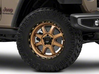 KMC Chase Matte Bronze with Black Lip Wheel; 20x9; 18mm Offset (20-24 Jeep Gladiator JT)