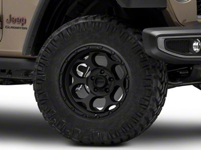 KMC Dirty Harry Textured Black Wheel; 18x8.5; 0mm Offset (20-24 Jeep Gladiator JT)