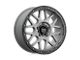 KMC Grenade Off-Road Matte Gray with Matte Black Lip Wheel; 18x8.5 (20-24 Jeep Gladiator JT)