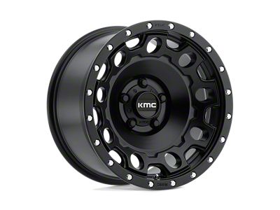 KMC Holeshot Satin Black Wheel; 17x8.5; 34mm Offset (20-24 Jeep Gladiator JT)