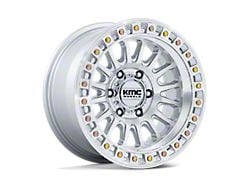 KMC IMS Gloss Silver with Machined Face Wheel; 17x8.5; -10mm Offset (20-24 Jeep Gladiator JT)