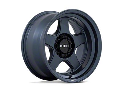 KMC Lobo Metallic Blue Wheel; 17x8.5; -10mm Offset (20-24 Jeep Gladiator JT)