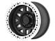 KMC Machete Crawl Satin Black with Machined Ring Wheel; 17x9; -38mm Offset (20-25 Jeep Gladiator JT)