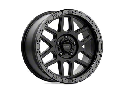 KMC Mesa Satin Black with Gloss Black Lip Wheel; 18x9 (20-24 Jeep Gladiator JT)