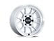 KMC Range Gloss Silver with Machined Face Wheel; 17x8.5; 0mm Offset (20-24 Jeep Gladiator JT)