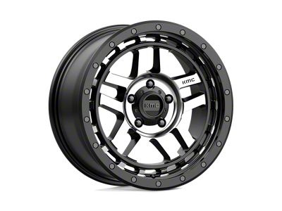 KMC Recon Satin Black Machined Wheel; 18x8.5; 18mm Offset (20-24 Jeep Gladiator JT)